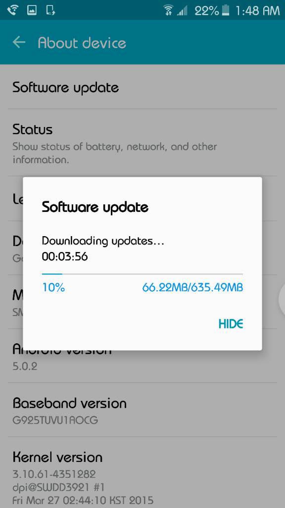 galaxy s6 android 5.1.1 update